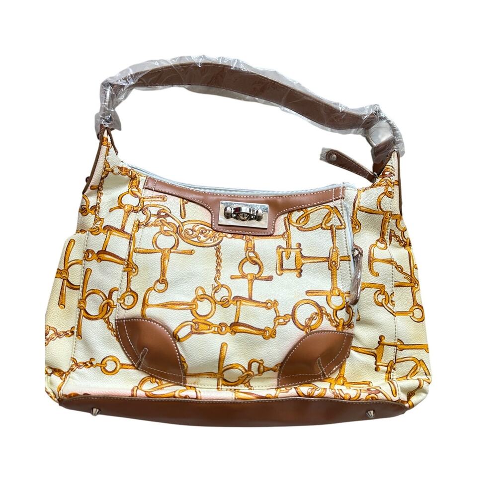 J.C. Tan Gold Link Y2k Bag